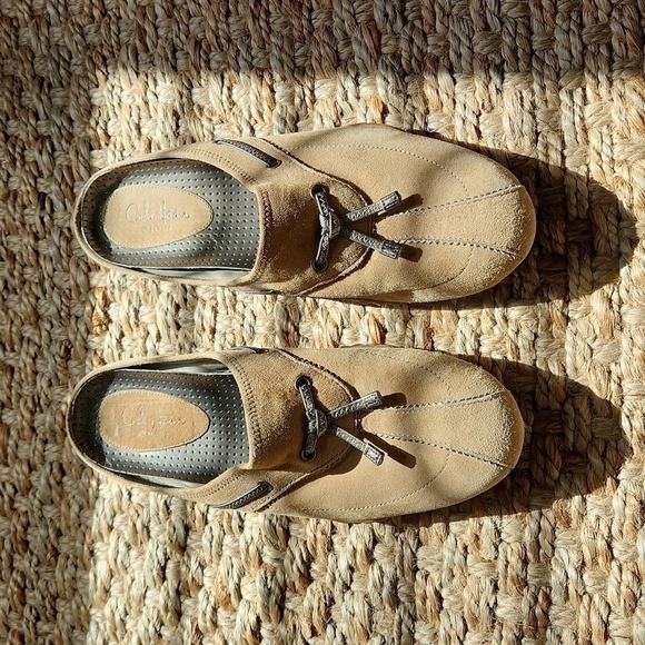 Cole Haan Air Brown Leather Tassel Performance Slides Shoes Women Sz 8B - Picture 2 of 15